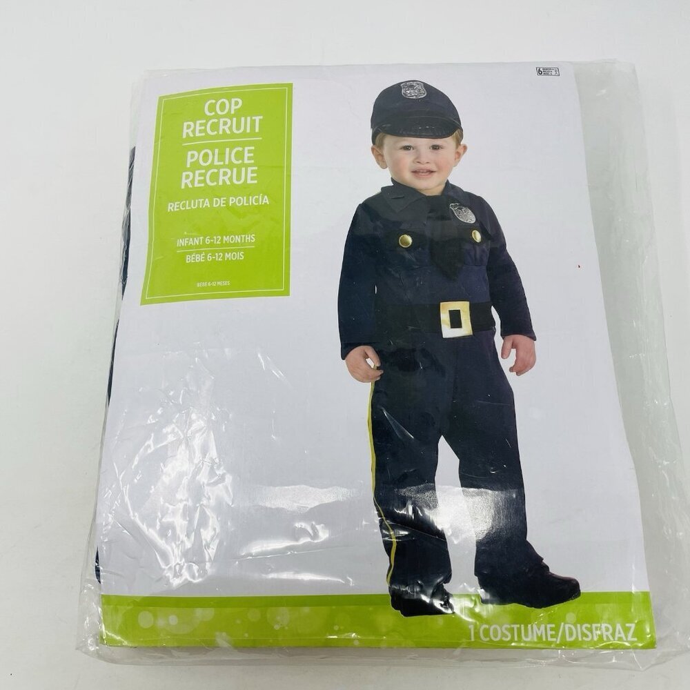 Cop Recruit Police Officer Infant Child‎ 6-12 Months Halloween Dress Up Costume - Picture 2 of 5